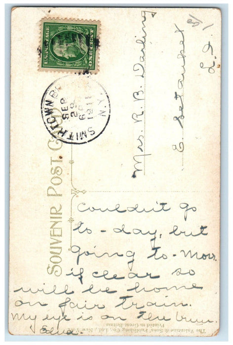 1911 Orchard Street Stores Horse Carriage Antiques Tarrytown NY Antique Postcard