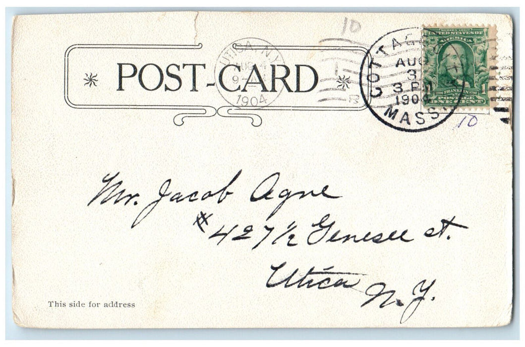 1904 Boats at Joy's Pier Cottage City Massachusetts MA Antique Postcard