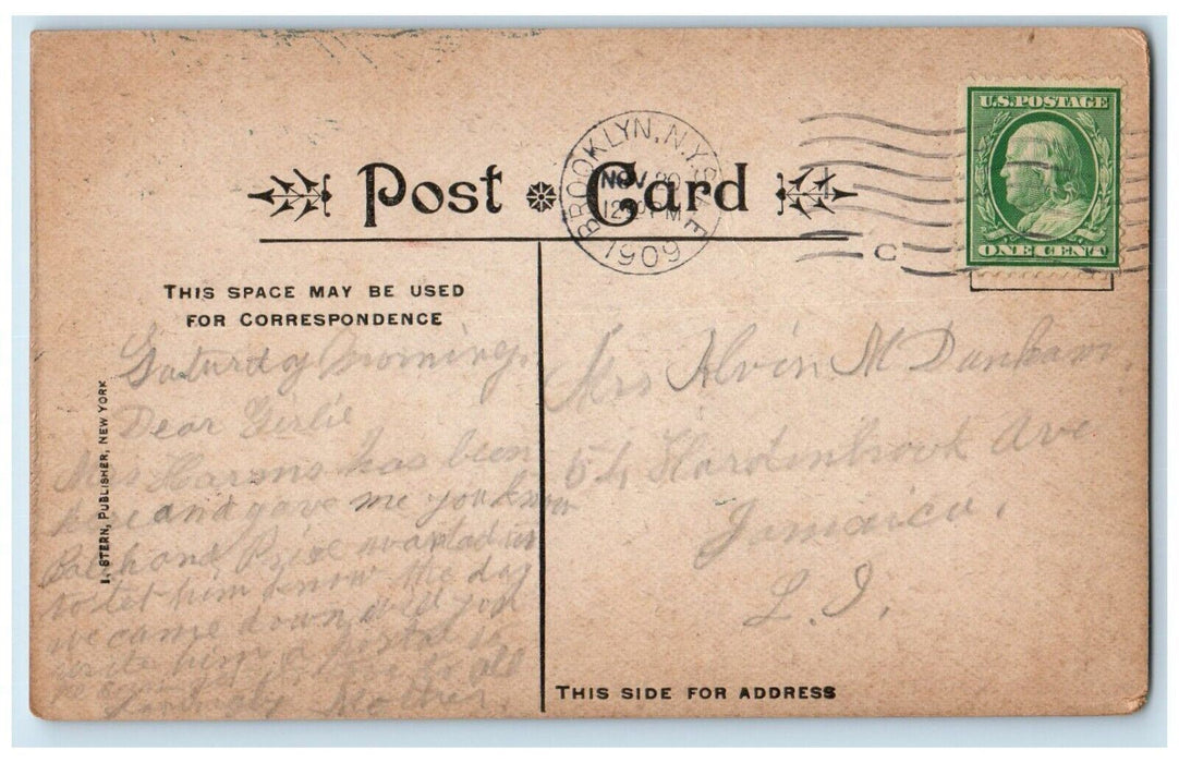 1909 Sea Side House Rockaway Beach Long Island New York NY Antique Postcard