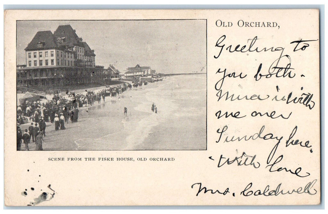 1903 Scene from the Fiske House Old Orchard Maine ME Antique Posted Postcard