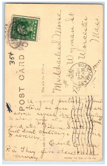 1912 The New Filene Store Boston Massachusetts MA Posted Antique Postcard
