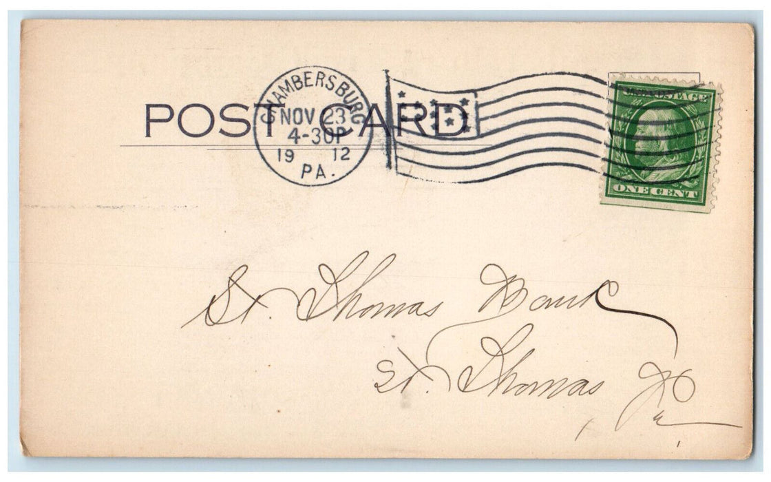 1912 Chambersburg Trust Company Chambersburg Pennsylvania PA Postcard