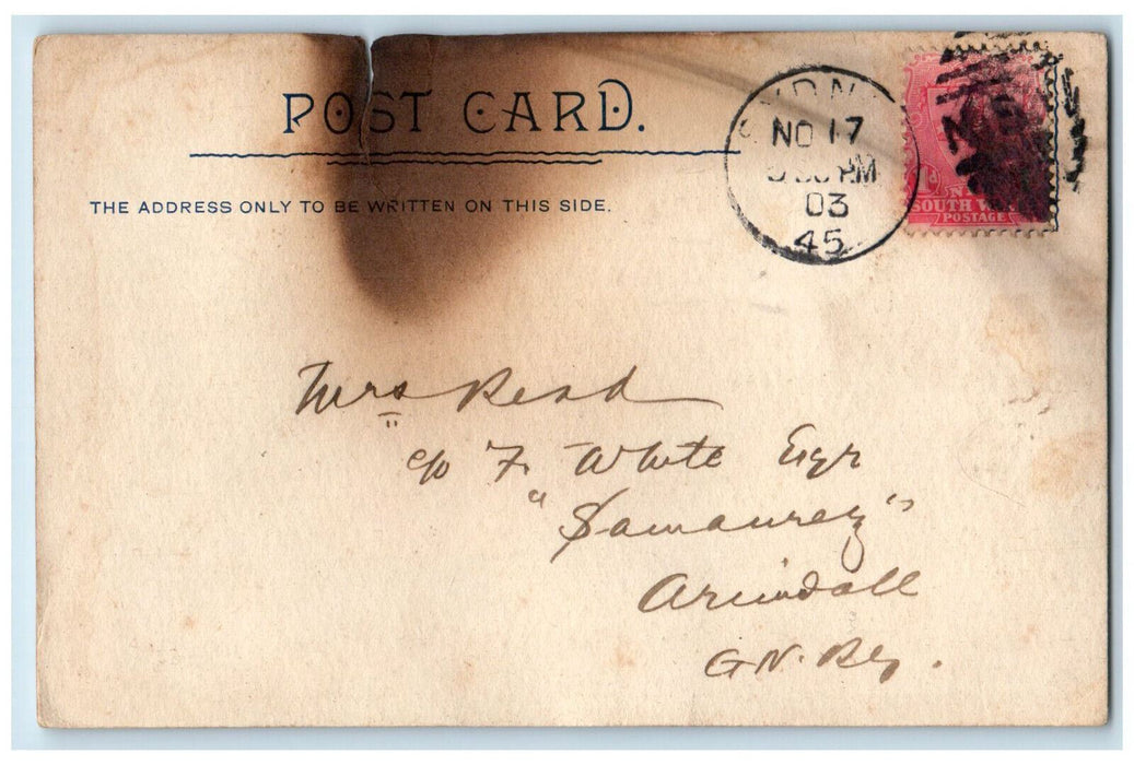 1903 Steamer Boat Government House Sydney Australia Oceana Series A Postcard