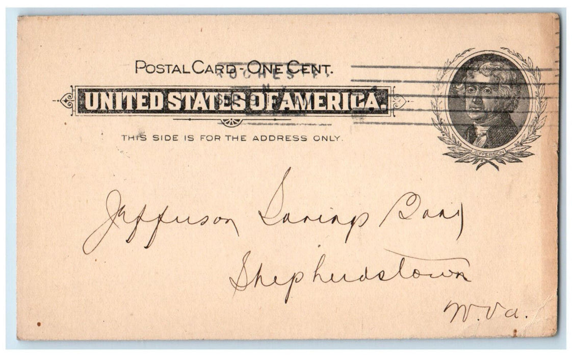1899 Letter from Secretary of The Security Trust Co. Rochester NY Postcard