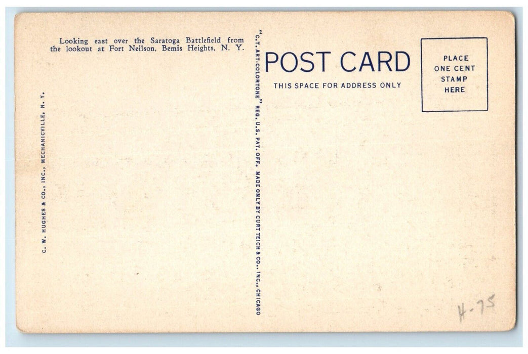 c1930's View Of The Block House Saratoga Battlefield Bemis Heights NY Postcard