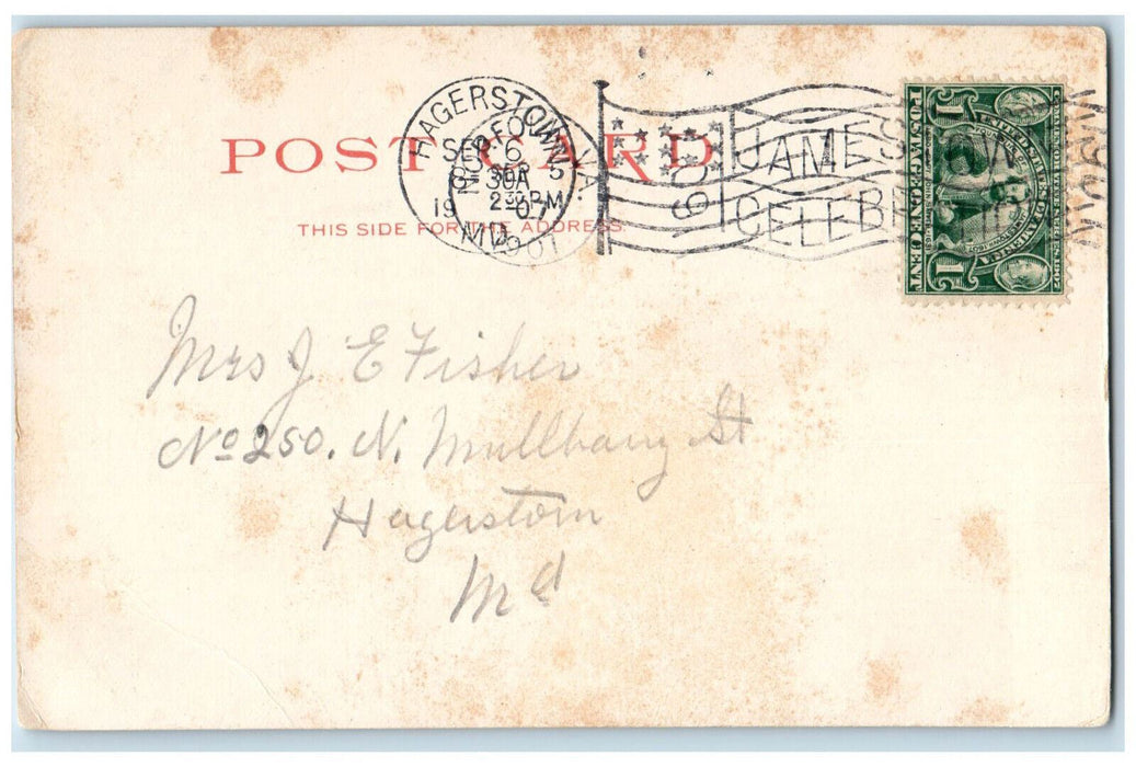 1907 Hotel Camberlin Old Point Comfort Virginia VA, Hagerstown MD Postcard