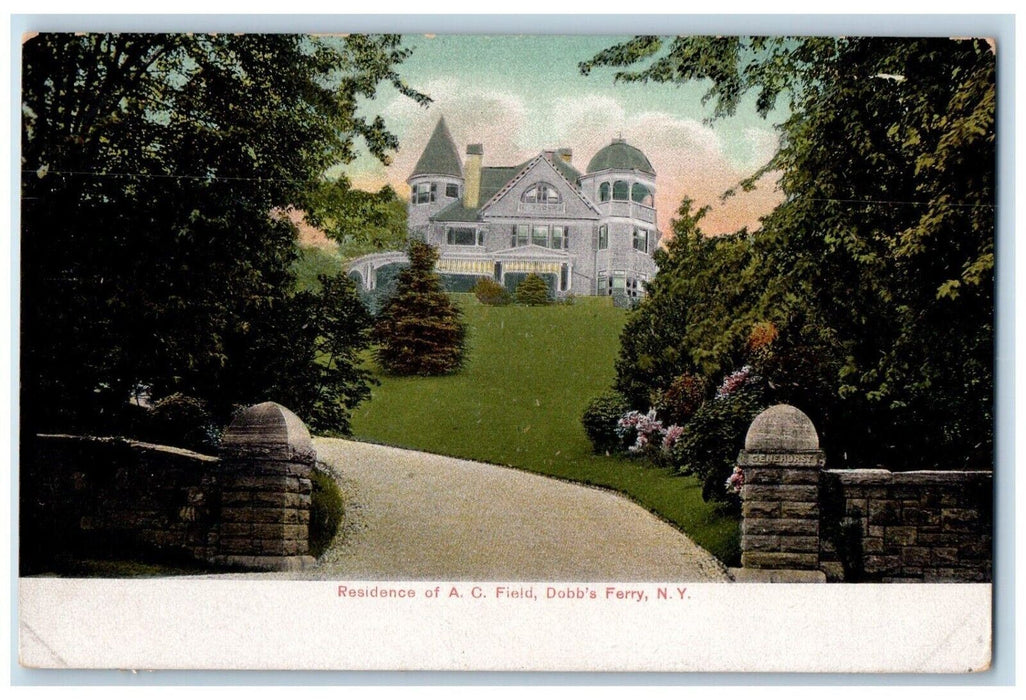 c1905 Residence AC Field Exterior Building Field Dobb's Ferry New York Postcard