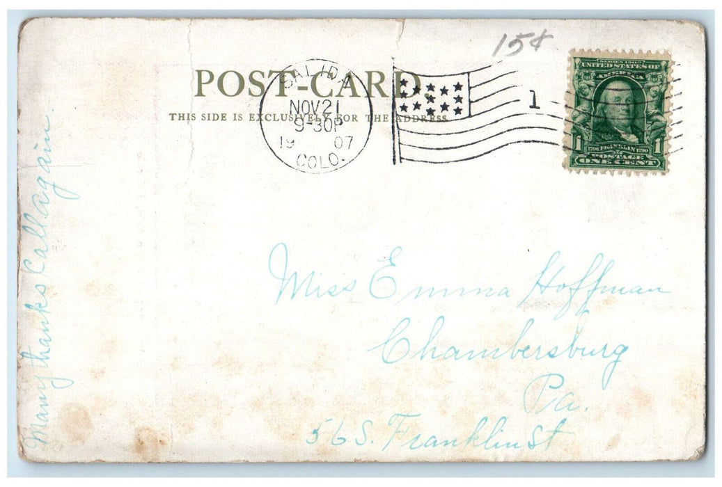 1907 Harmon Falls Rocs Water Stream Scene Salida Colorado CO Antique Postcard