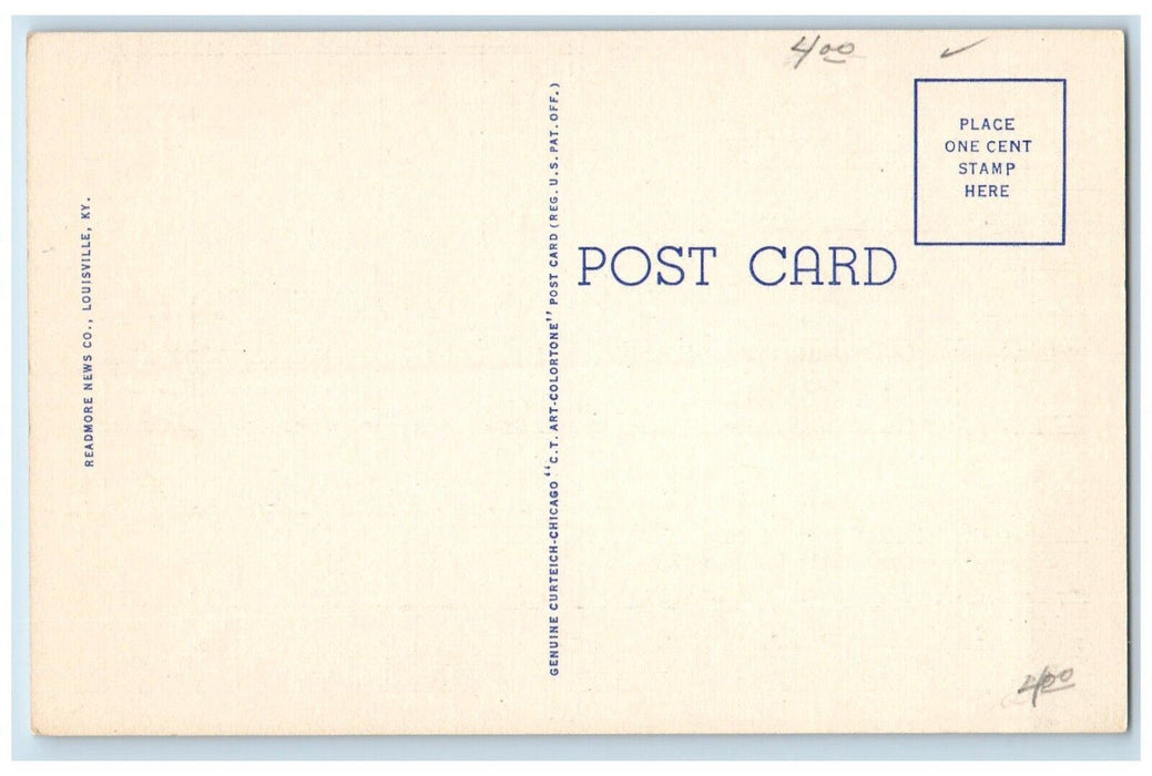 c1940 Souvenir Kentucky Derby Horse Racing Stadium Louisville Kentucky Postcard