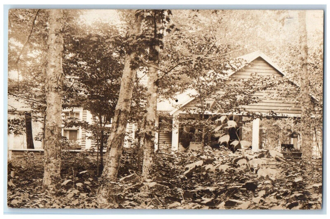 c1910's Candid Hammock Ellsworth Maine ME RPPC Photo Posted Postcard