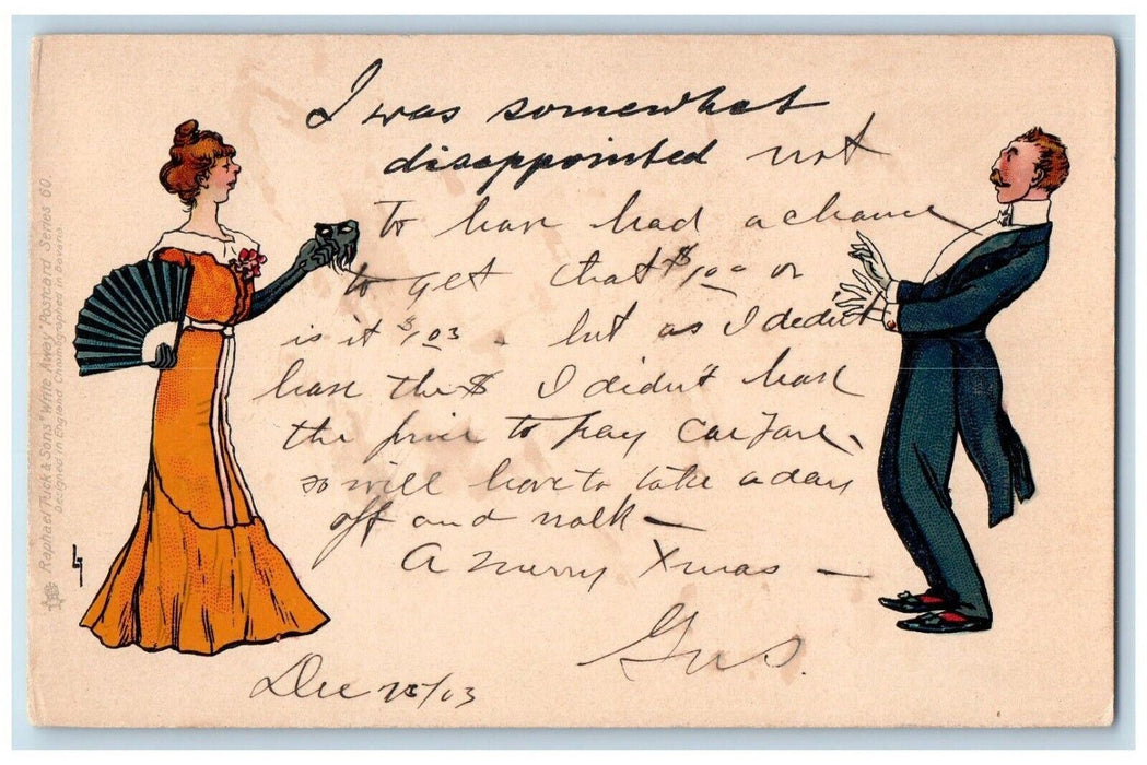 1903 Ugly Woman Romance Humor I am Somewhat Disappointed Write Away Postcard