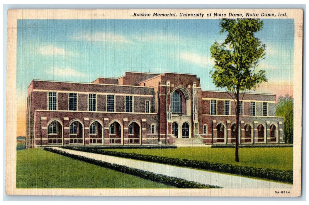 c1940's Rockne Memorial University of Notre Dame Notre Dame IN Postcard