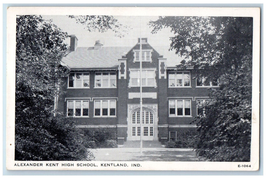 c1950's Alexander Kent High School Kentland Indiana IN Vintage Postcard
