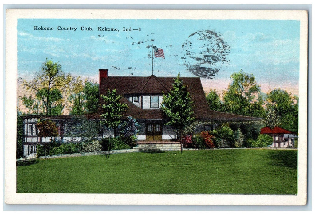 1929 Kokomo Country Club Kokomo Indiana IN Vintage Posted Postcard