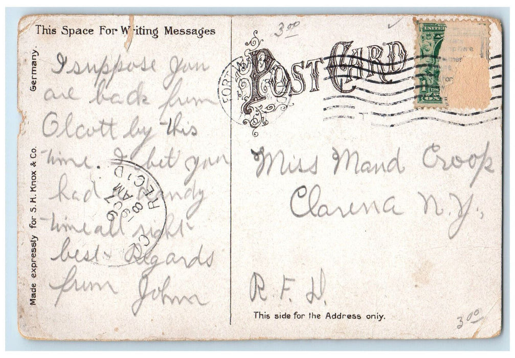 1907 Business Section Calhoun Street Fort Wayne IN Antique Posted Postcard