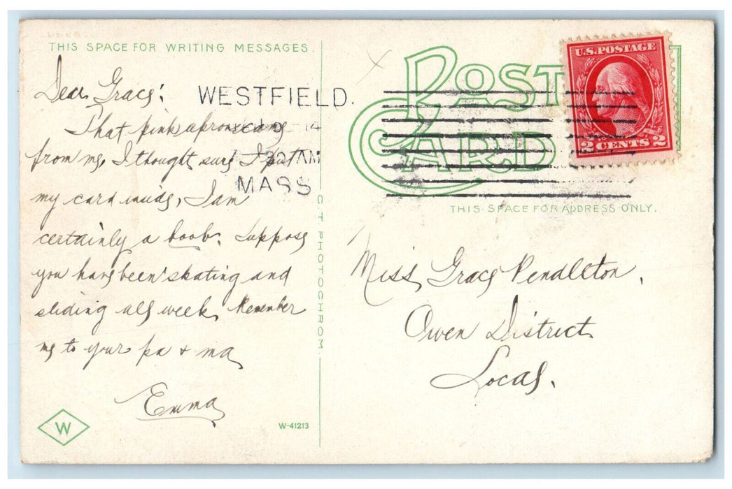 1914 Historical Gen. Shephard Elm, Westfield Massachusetts MA Posted Postcard