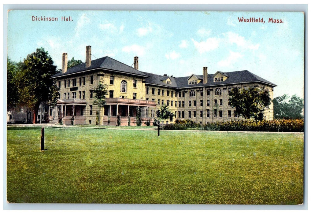 c1910 Dickinson Hall Westfield Massachusetts MA Antique Unposted Postcard