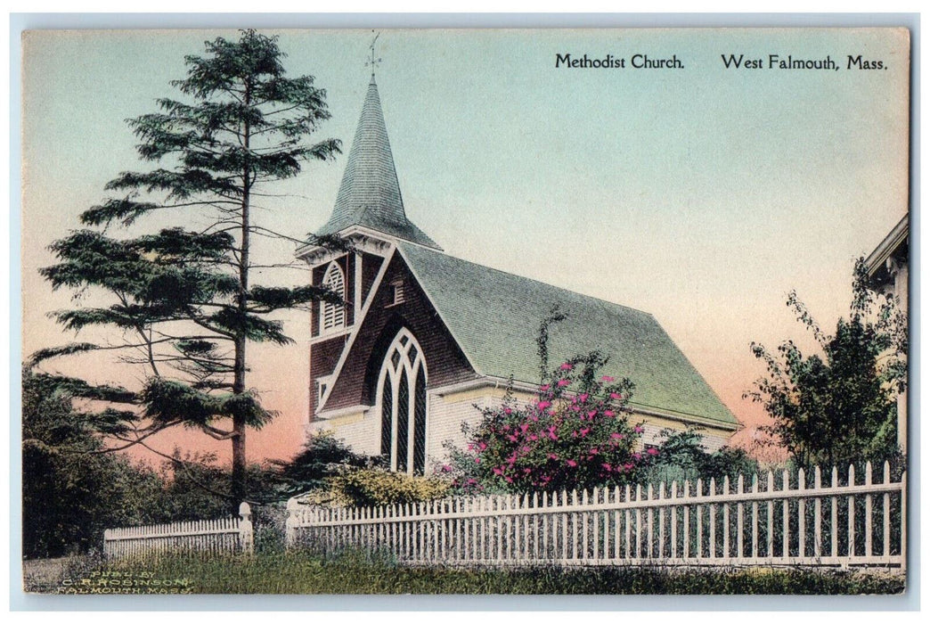 c1910 Methodist Church West Falmouth Massachusetts MA Antique Postcard
