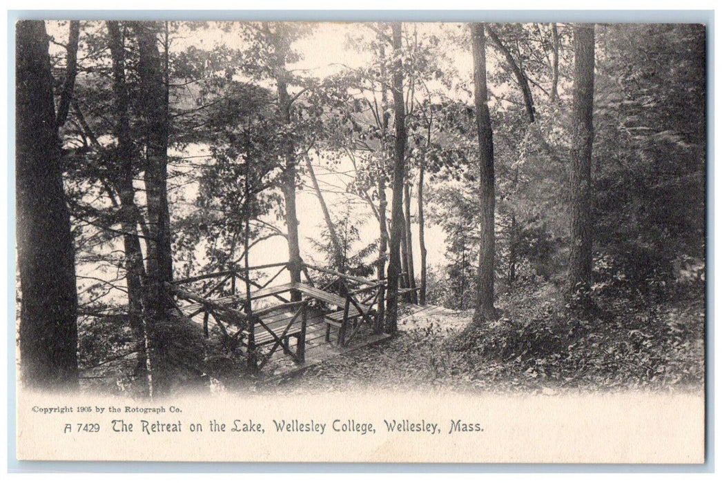 c1905 The Retreat on the Lake Wellesley College Massachusetts MA Postcard