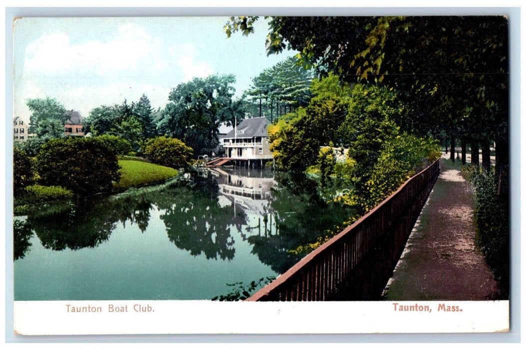 c1905 Taunton Boat Club Taunton Massachusetts MA Unposted Antique Postcard