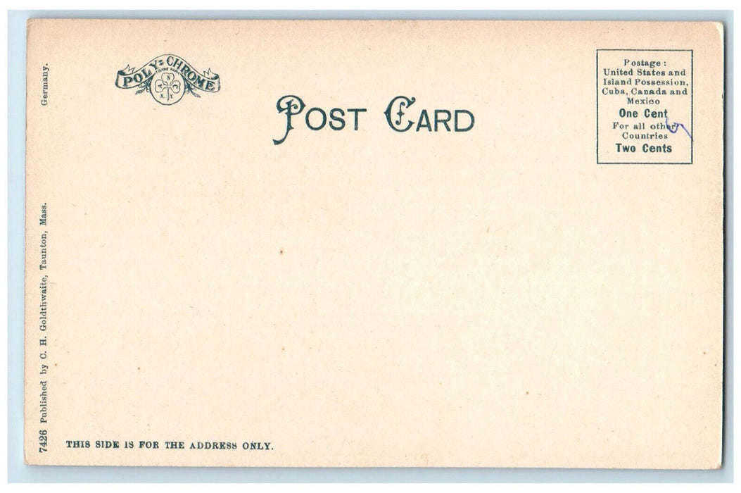 c1905 Taunton Boat Club Taunton Massachusetts MA Unposted Antique Postcard