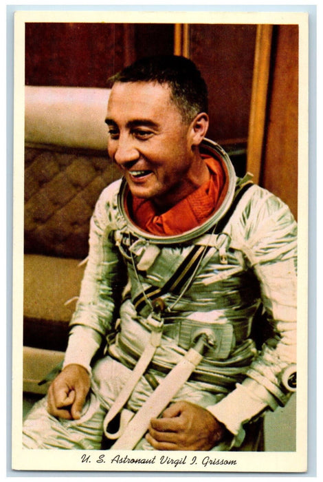 c1950's US Astronaut Virgil I "Gus" Grissom Mitchell Indiana IN Postcard