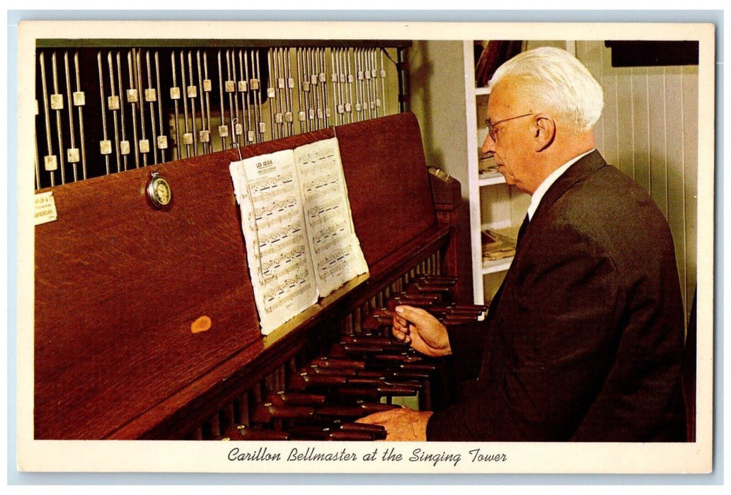 c1960 Carillon Bellmaster Singing Tower Anton Brees Lake Wales Florida Postcard