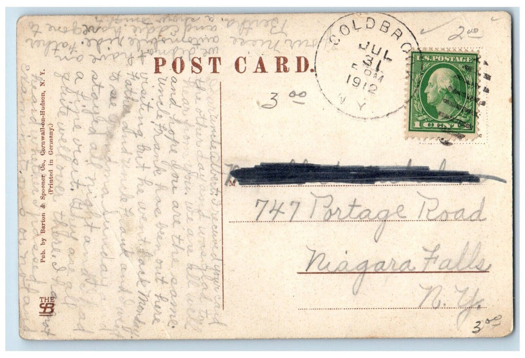 1912 Reception Hospital Exterior Saranac Lake Adirondacks New York NY Postcard