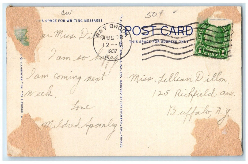 c1937 Views Lake Flower Saranac Lake Adirondack Mountains New York NY d