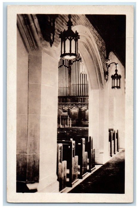 c1930's Plymouth Congregational Church Interior Milwaukee WI RPPC Photo Postcard