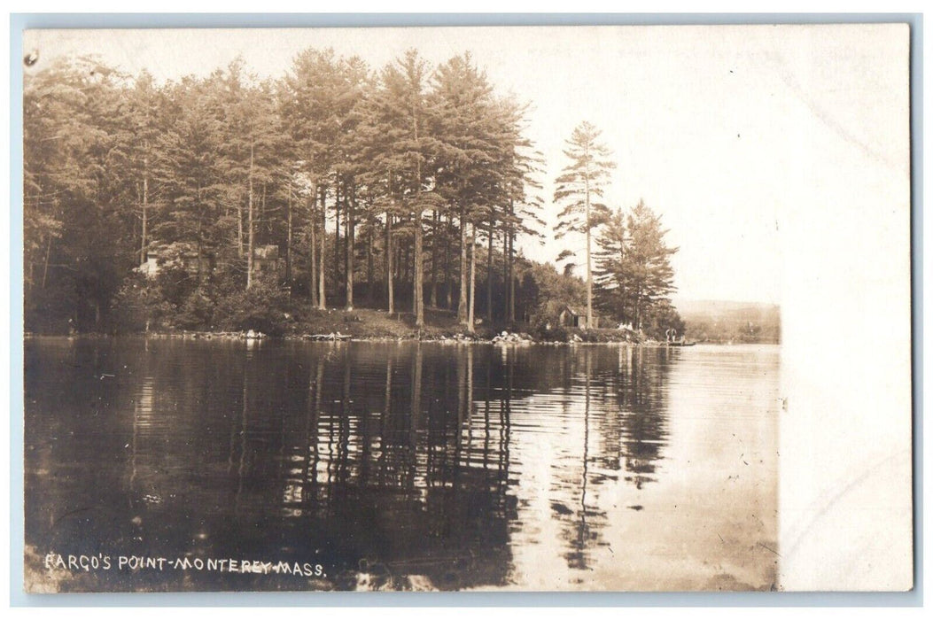 c1910's Fargo's Point Forest Monterey Massachusetts MA Photo Unposted Postcard