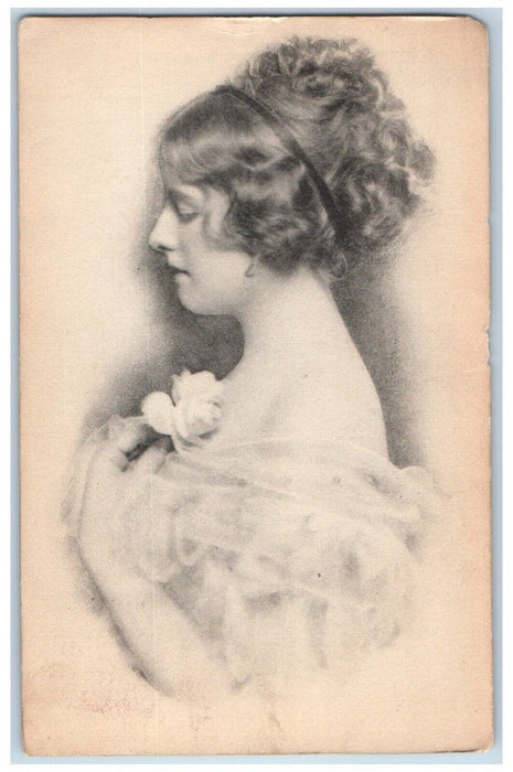 1910 Pretty Woman Sleeveless Studio Portrait Hagerstown Maryland MD Postcard