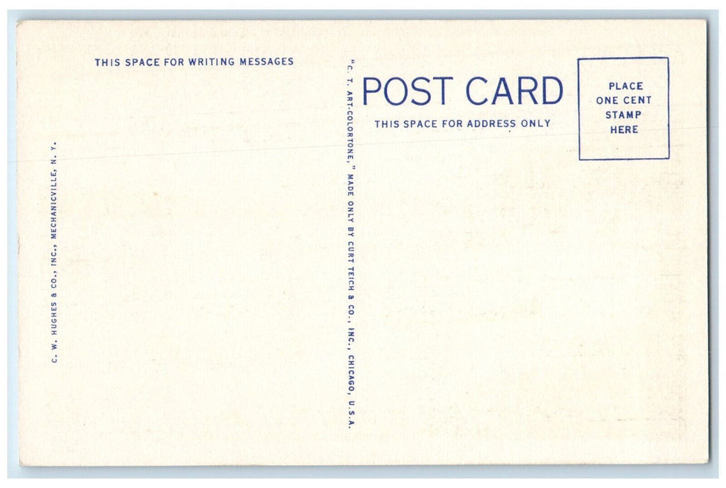 c1930's Boats on New Trout House Bathing Beach at Hague Lake George NY Postcard