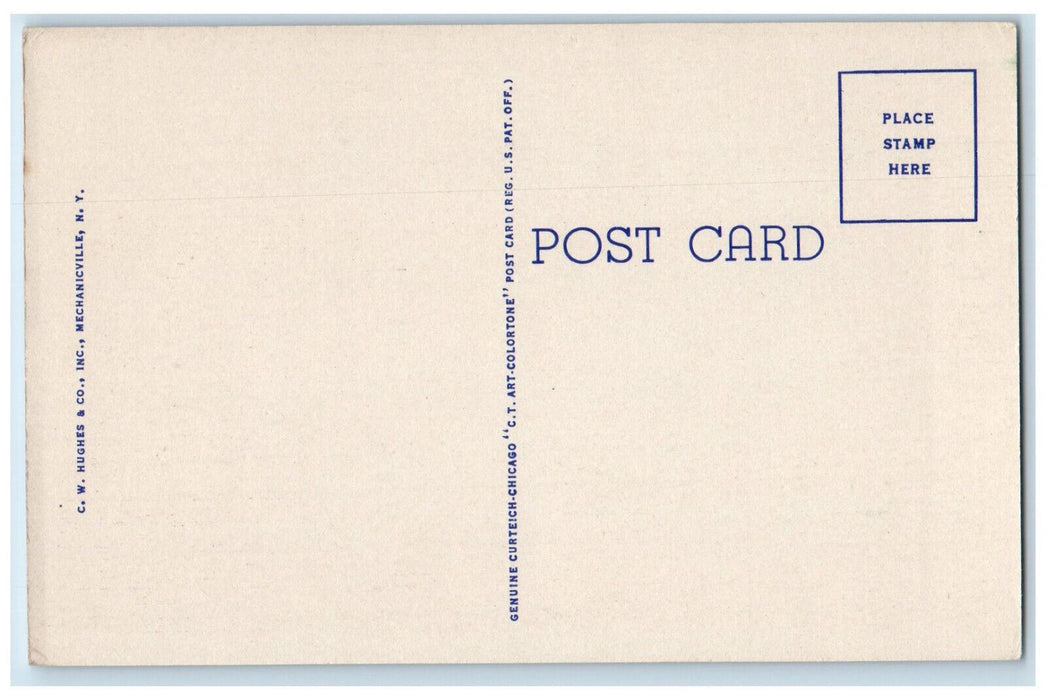 c1930's Boat Scene Some of Islands on Big Tupper Tupper Lake NY Postcard