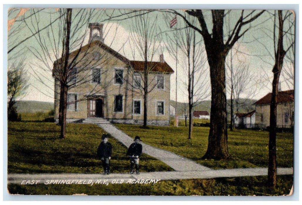 1908 Old Academy East Springfield New York NY Antique Posted Postcard