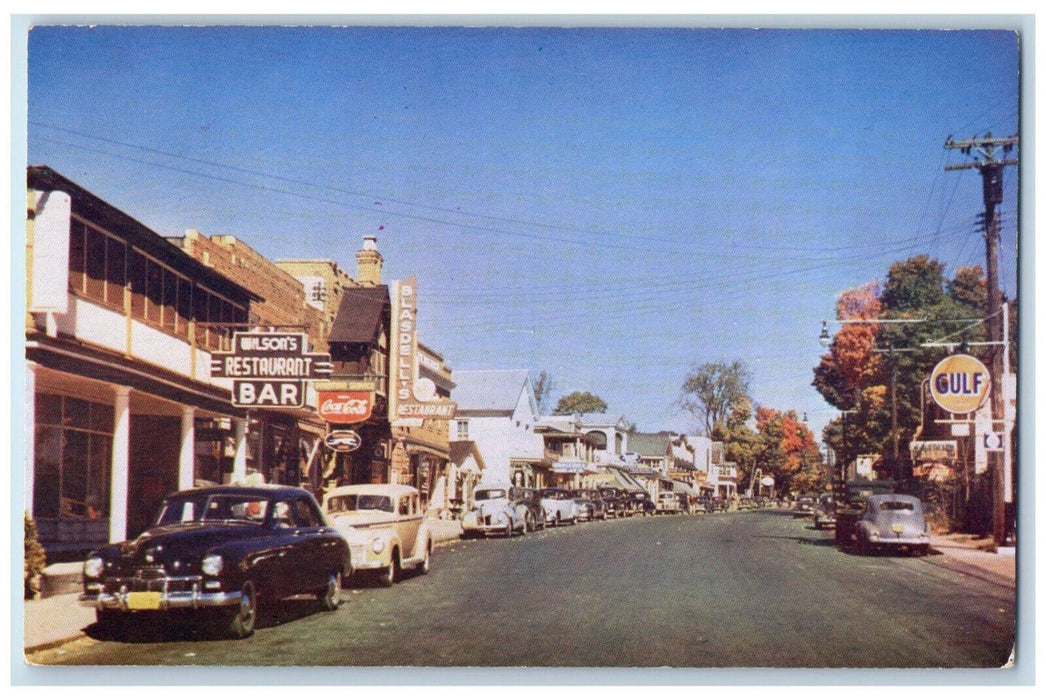 c1950's Wilson's Restaurant Main Street Schroon Lake New York NY Postcard