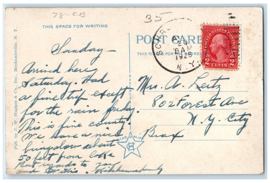 1928 Studio Oscar Seagle Music Colony Schroon Lake New York NY Postcard