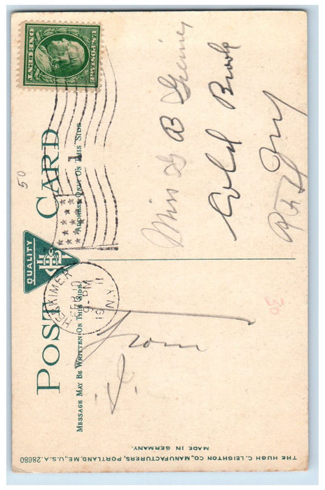 1911 Entrance to Court House Herkimer New York NY Antique Posted Postcard