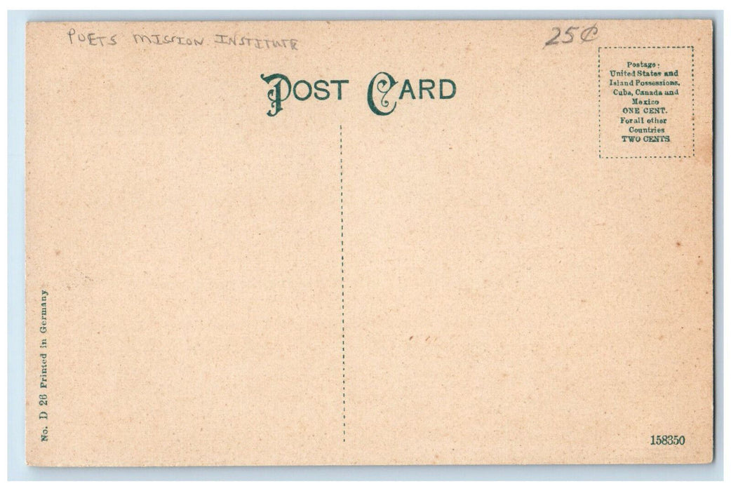 c1910 Poets Mission Institute Herkimer New York NY Antique Postcard