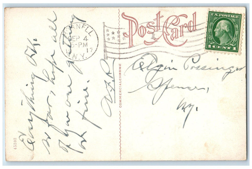 1917 The Subway Railway Hornell New York NY Antique Posted Postcard