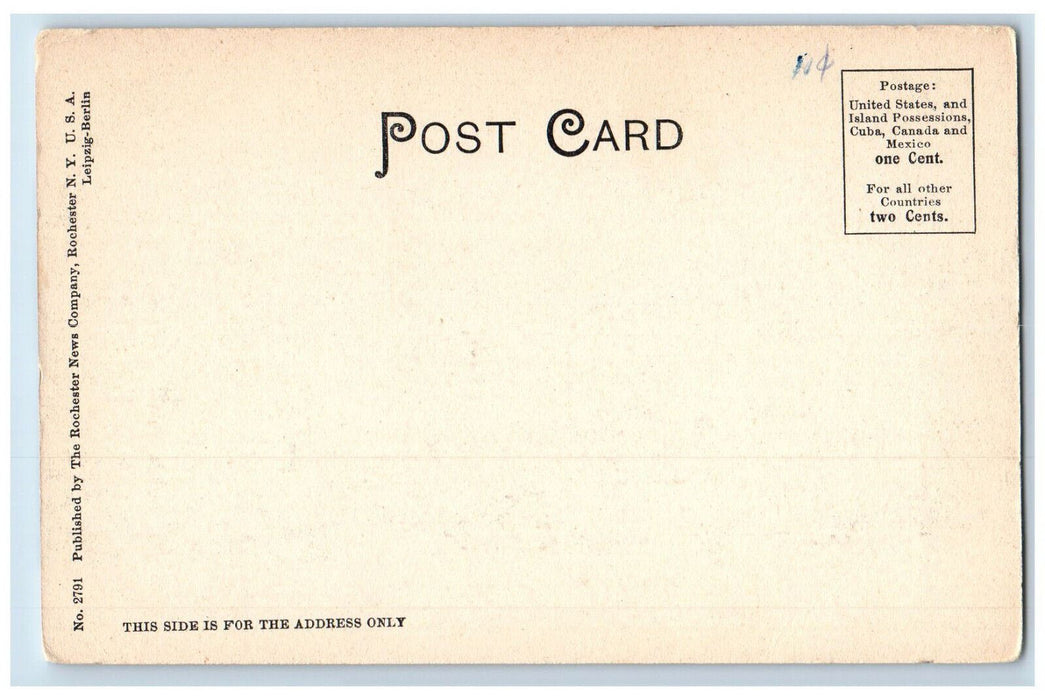 c1905 Bird's Eye View of Johnstown New York NY Antique Unposted Postcard