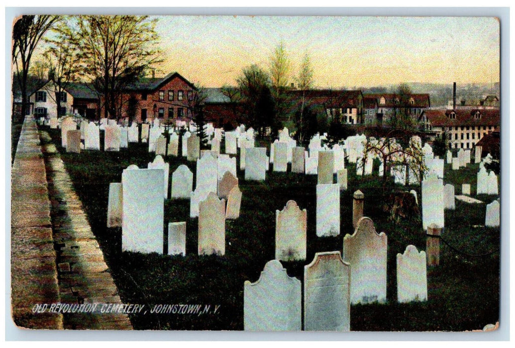c1910 Old Revolution Cemetery Johnstown New York NY Antique Unposted Postcard