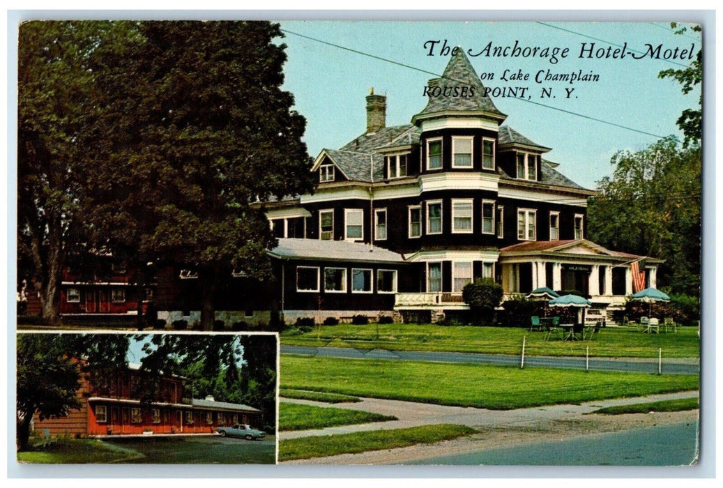 1971 Anchorage Hotel Motel Route 98 Rouses Point Facilities New York NY Postcard