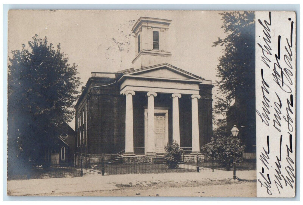 1907 Church And Parsonage Charlestown West Virginia WV RPPC Photo Postcard