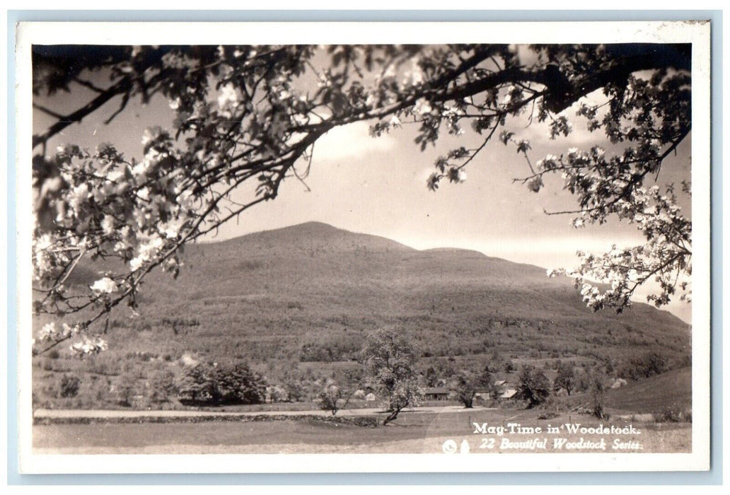 1919 May Time In Woodstock L.E. Jones Overlook Mountain NY RPPC Photo Postcard