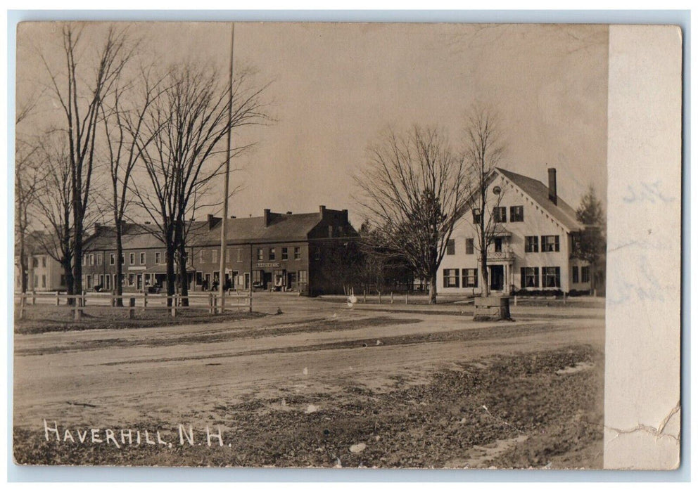 c1900's W.H. Page & Sons Street View Haverhill NH RPPC Photo Unposted Postcard