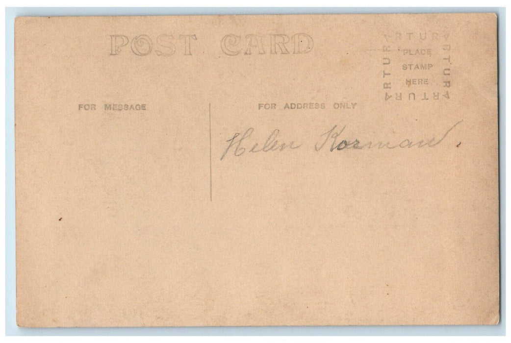 c1910's Helen Korman Portrait Cute Child Girl Curly Hair  RPPC Photo Postcard