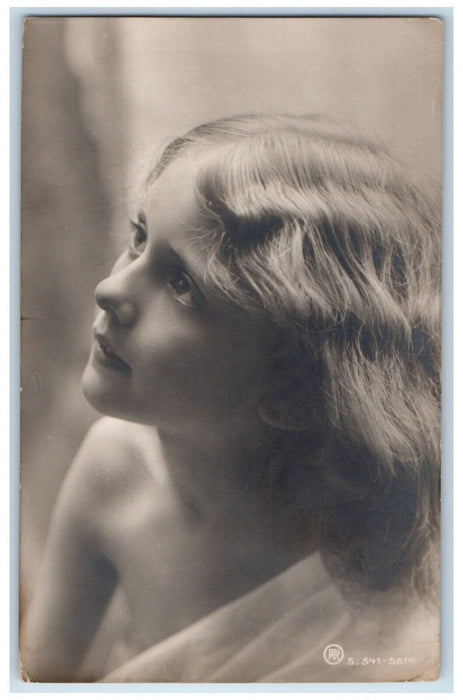 c1910's Pretty Woman Studio Portrait RPPC Photo Unposted Antique Postcard
