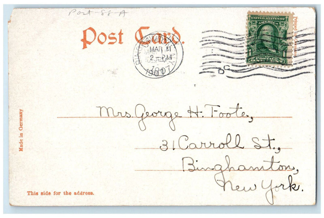 1907 Little Falls Mohawk Valley New York NY Antique Posted Postcard