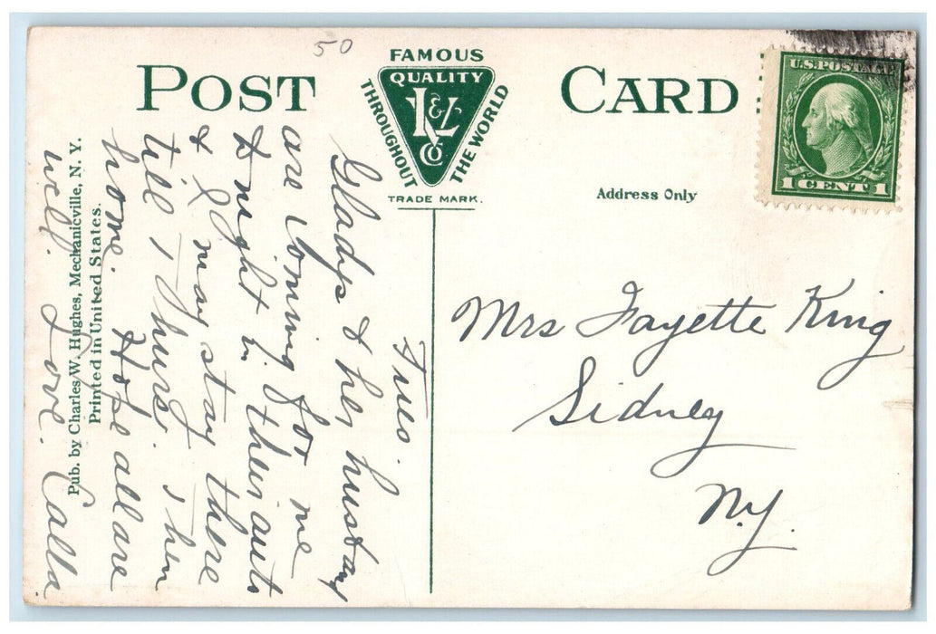 c1910 D.H. Burrell Building Gynasium Little Falls New York NY Postcard